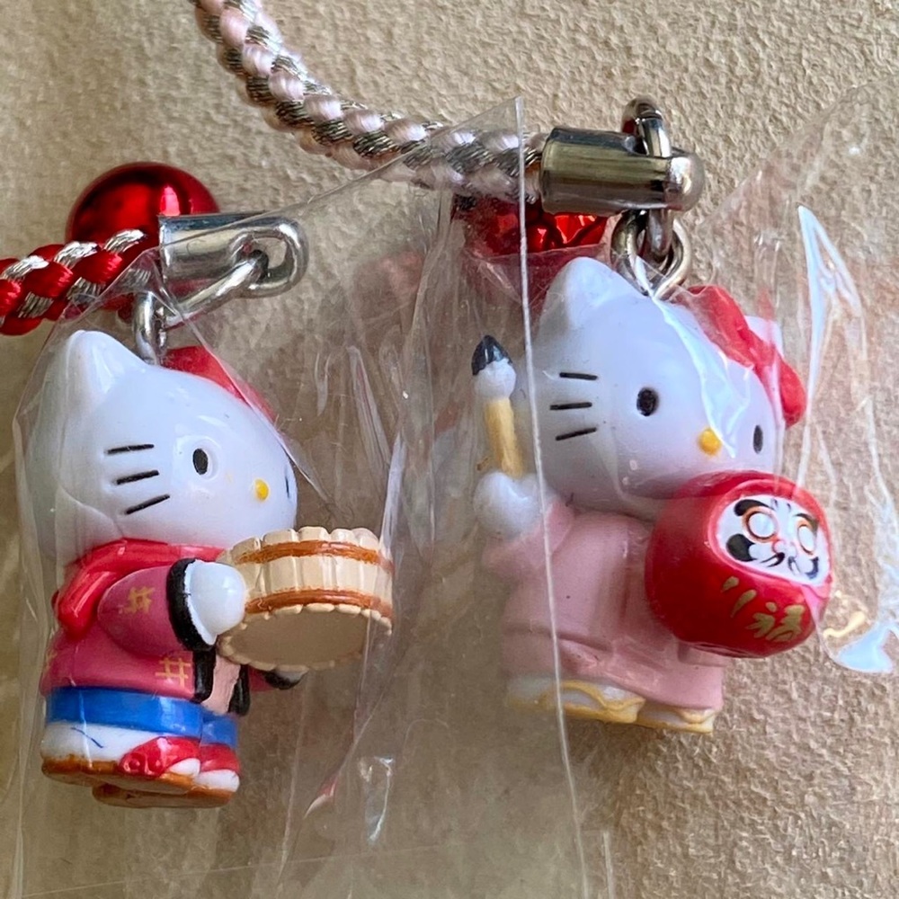 Two Hello Kitty Bag Charms From Japan